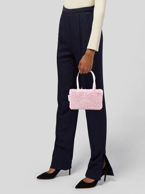 Edie Parker Mini Spark Tote in Pink sequin Mini Handbag party cocktail